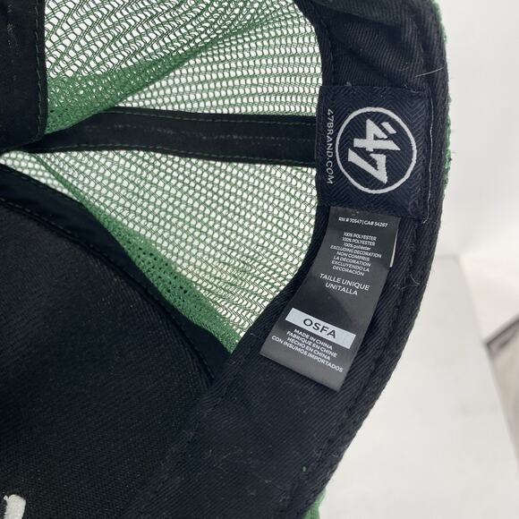 '47 Brand New York Yankees Green Trucker Hat Mesh Back Snap Back - Picture 6 of 8